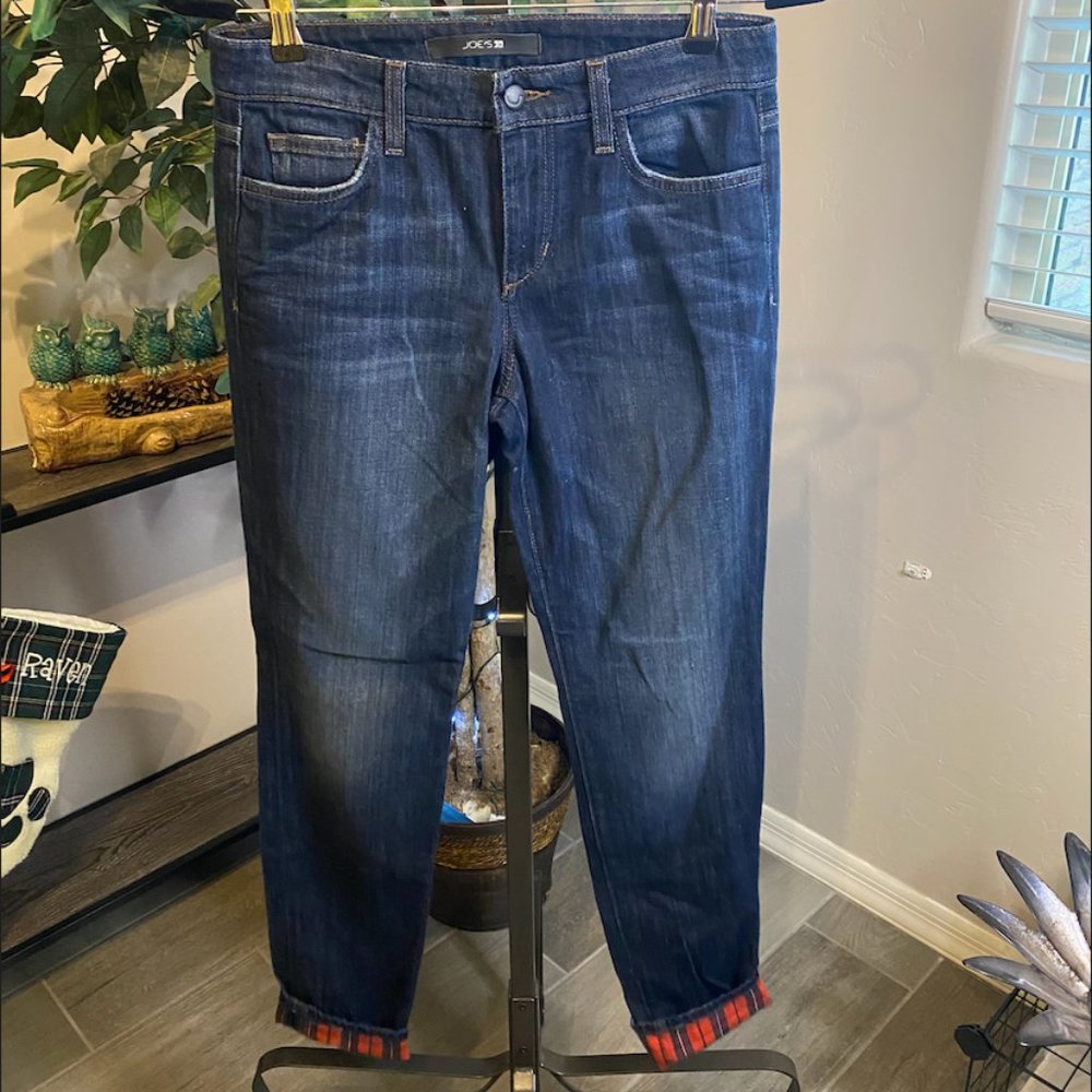 NEW Dark-Wash Straight Jean, Joe’s Jeans - Plaid